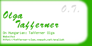 olga tafferner business card